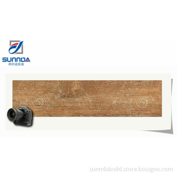 Foshan 15x60cm inkjet discontinued exotic patterns matt finish and non slip American walnut solid wood flooring tiles